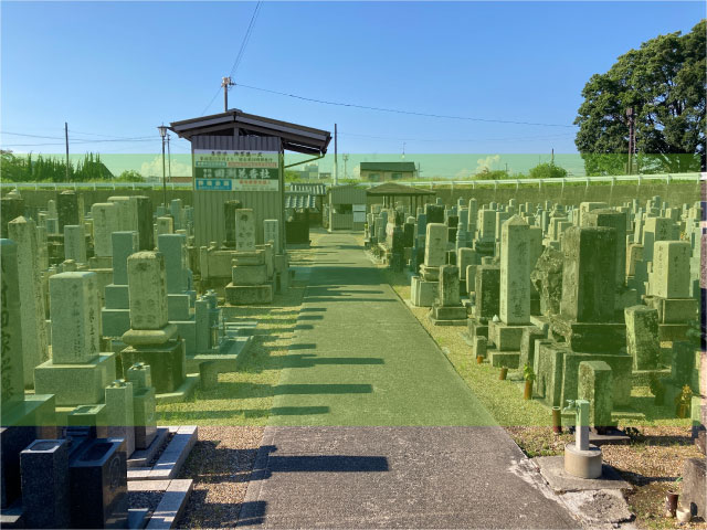 奈良にある今井町共同墓地の墓地風景