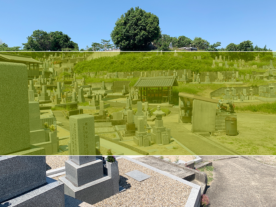 奈良にある三碓墓地多聞院の墓地風景