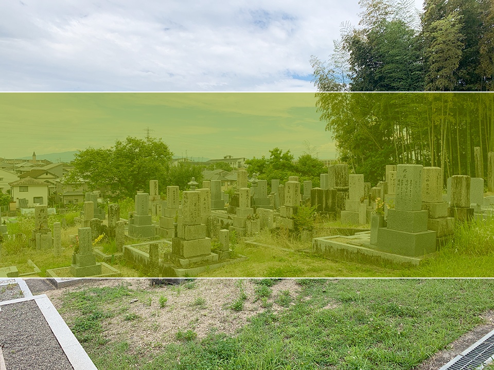 奈良にある五ヶ所墓地の墓地風景
