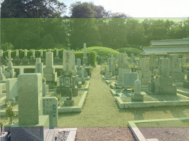 奈良にある西池尻町共同墓地の墓地風景