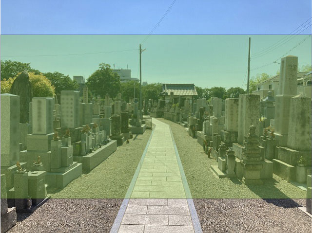 奈良にある八木醍醐共同墓地の墓地風景