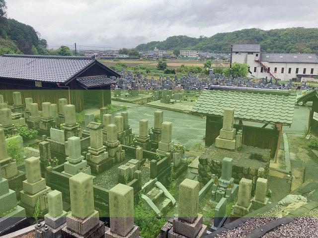 奈良にある中方区・東寺田区・北方区墓地の墓地風景