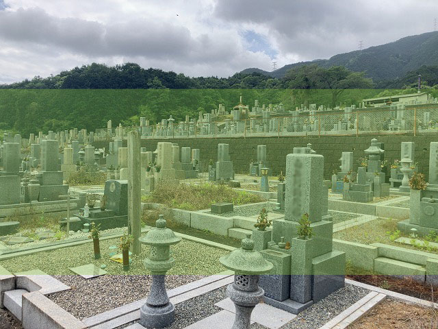 奈良にある太田墓地の墓地風景
