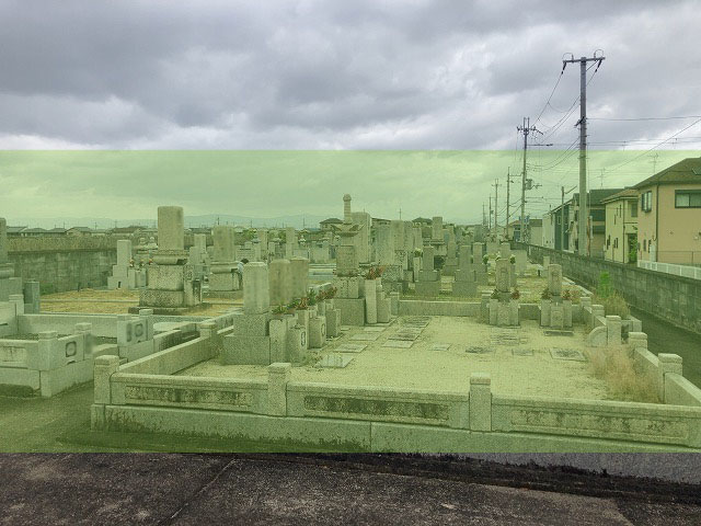 奈良にある東室墓地の墓地風景